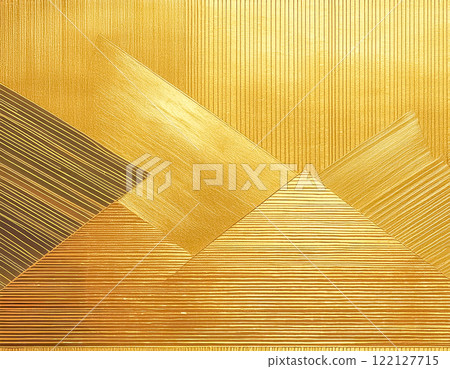 Image material of Japanese paper texture: modern geometric pattern, gold 122127715
