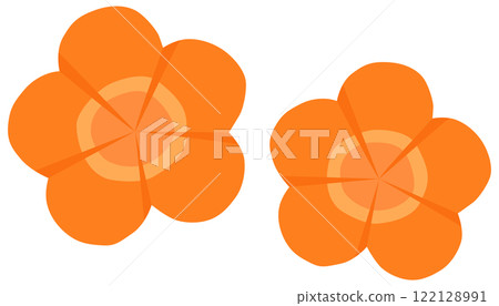 扭曲的梅花插畫裝飾剪切向量素材 122128991