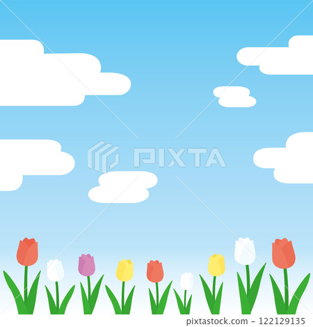 鬱金香背景向量素材 鬱金香背景向量素材 122129135