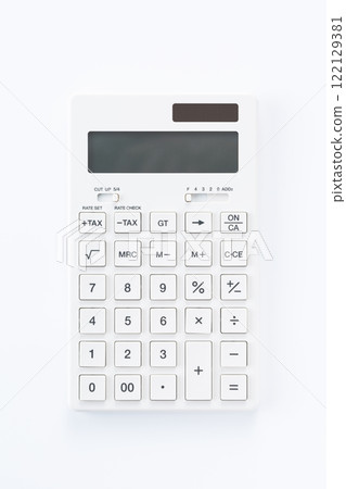 White Calculator 122129381