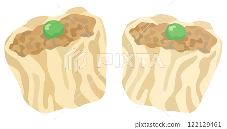 燒麥上面有青豌豆向量素材 122129461