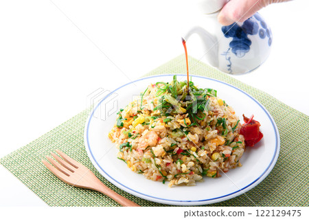Fried rice with plenty of green onions Fried rice with plenty of green onions 122129475