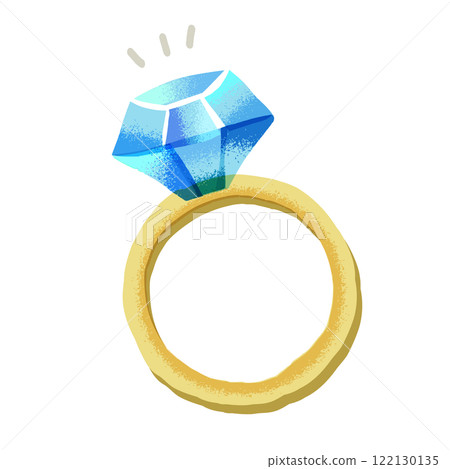 Hand-drawn illustration of diamond ring Hand-drawn illustration of diamond ring 122130135