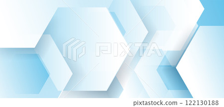 Light Blue Abstract Hexagonal Geometric Background 122130188