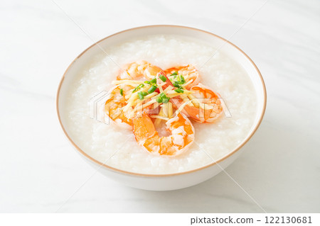 Congee with shrimps and fresh ginger Congee with shrimps and fresh ginger 122130681