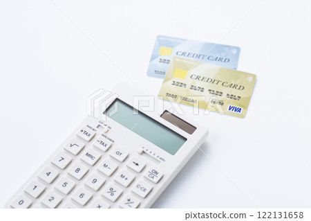 信用卡和計算器 信用卡和計算器 122131658