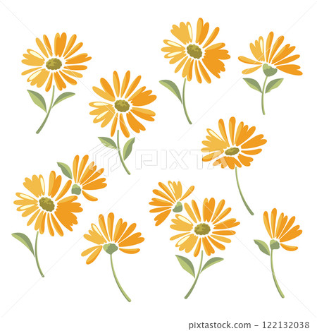 描繪可愛花朵的花卉素材合集, 描繪可愛花朵的花卉素材合集, 122132038