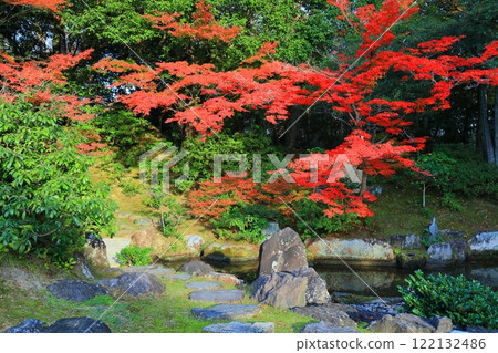 [Kyoto Prefecture] Autumn leaves at Katsura Imperial Villa on a clear day 122132486