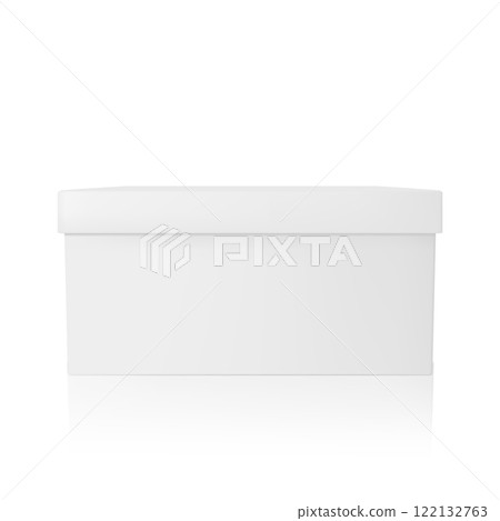 Blank White Square Box with Lid for Packaging Design Vector Blank White Square Box with Lid for Packaging Design Vector 122132763