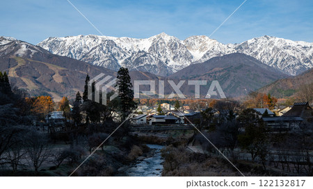 Clear skies and snow-capped Northern Alps, Nagano Prefecture Clear skies and snow-capped Northern Alps, Nagano Prefecture 122132817
