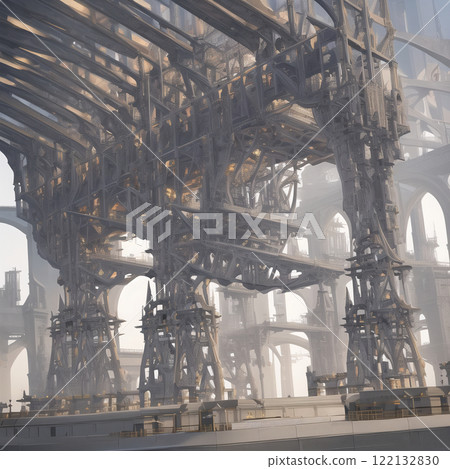 A factory with huge pipes 122132830