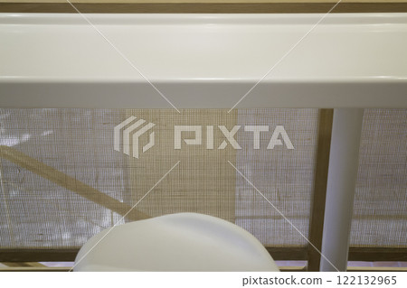 Coffee shop interior with white and wooden concept deisgn 122132965