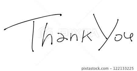 謝謝你，謝謝你時尚的手寫文字水平原子筆風格 122133225