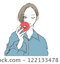 Strawberry donut 122133478