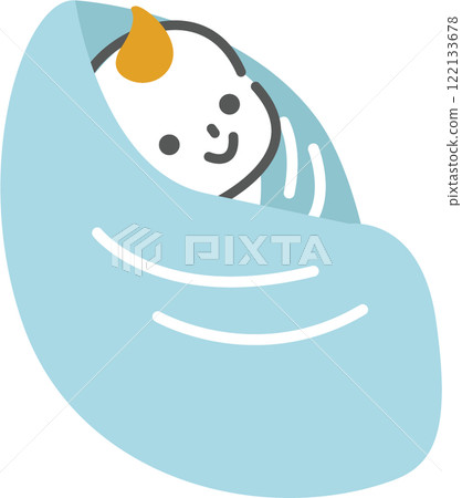 簡單可愛的寶寶插畫 122133678