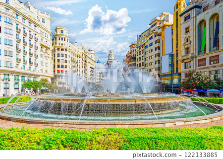 Valencia. Modernisme Plaza of the City Hall . Valencia. Modernisme Plaza of the City Hall . 122133885