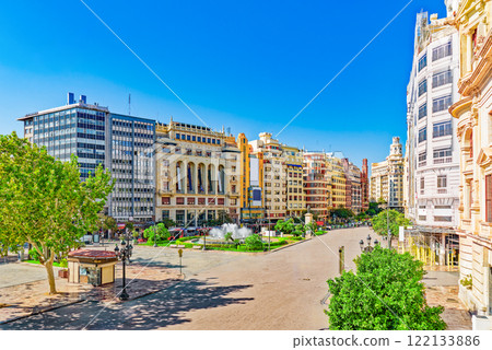 Valencia. Modernisme Plaza of the City Hall . 122133886