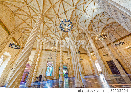 Valencia. Silk Exchange Valencian Gothic-style building . Valencia. Silk Exchange Valencian Gothic-style building . 122133904