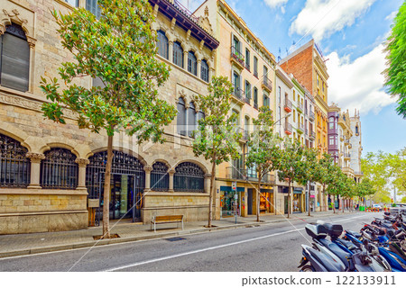 Gracia, grace district area of the Mediterranean city of Barcelona. Gracia, grace district area of the Mediterranean city of Barcelona. 122133911