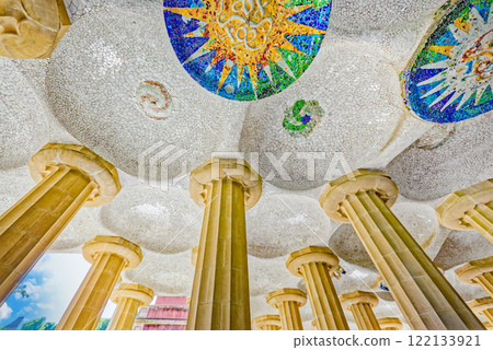 Barcelona. Gorgeous and amazing Park Guel . 122133921