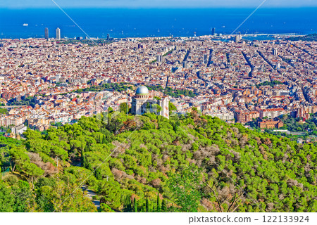 Area Mount Tibidabo, where the Sagrat Cor church is located. Barcelona. Area Mount Tibidabo, where the Sagrat Cor church is located. Barcelona. 122133924