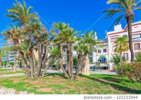 Seafront of Sitges,a beautiful town near Barcelona. 122133944