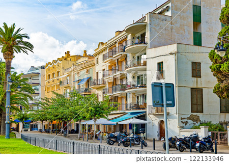 Seafront of Sitges,a beautiful town near Barcelona. Seafront of Sitges,a beautiful town near Barcelona. 122133946