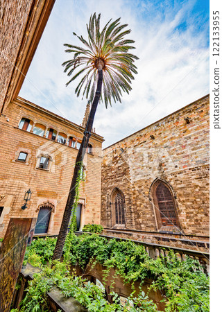 Inner courtyard of the Cathedral of the Holy Cross. Inner courtyard of the Cathedral of the Holy Cross. 122133955