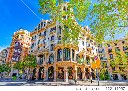 Eixample district of Barcelona. 122133967