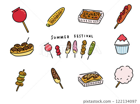 節慶食品彩色圖示集 節慶食品彩色圖示集 122134097