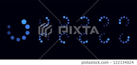 Futuristic circular loading progress bars vector set, digital screen or game control panel, circle scales and indicators Futuristic circular loading progress bars vector set, digital screen or game control panel, circle scales and indicators 122134824