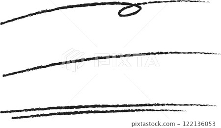 Hand-drawn curved lines (black) 122136053