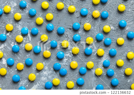 colorful candies as background top view. Seamless pattern with candy. Many sweet candies close-up colorful candies as background top view. Seamless pattern with candy. Many sweet candies close-up 122136632