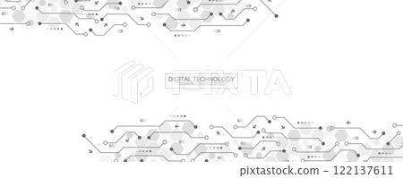 Digital tech motherboard texture design. Software coding. Technology electronic motherboard texture. Engineering and communication concept for header, web banner, website, presentation. 122137611