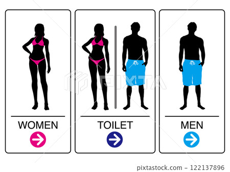 廁所標記正確方向 122137896