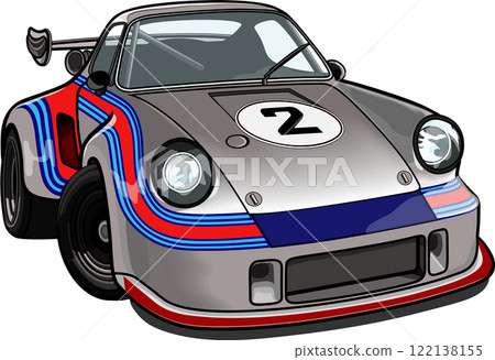 灰色紀念性賽車插畫 灰色紀念性賽車插畫 122138155