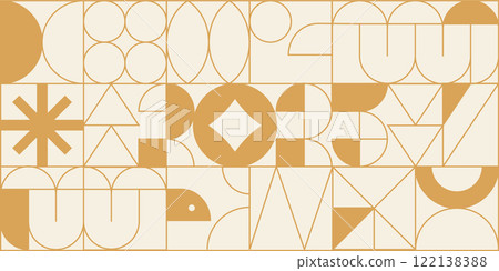 Modern Geometric 2025 Year of the Snake Abstract Pattern in Gold and White Background Modern Geometric 2025 Year of the Snake Abstract Pattern in Gold and White Background 122138388