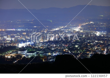 [Nara Prefecture] Night view of Nara from Mount Wakakusa 122138457