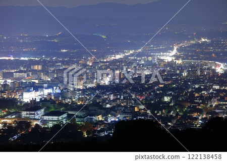 [Nara Prefecture] Night view of Nara from Mount Wakakusa 122138458