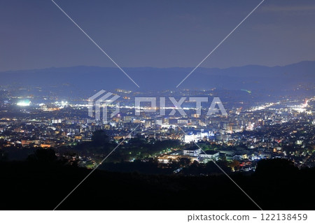 [Nara Prefecture] Night view of Nara from Mount Wakakusa 122138459