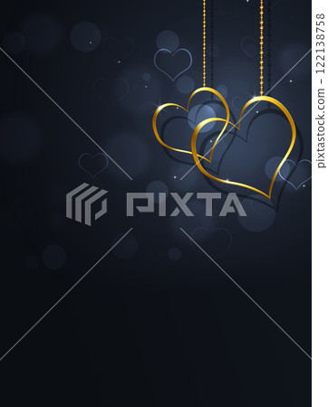 golden heart rings poster 122138758