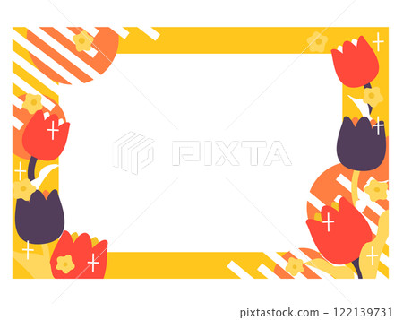 Pop tulip frame 2 Illustration 122139731