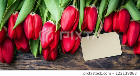 Valentine's day motifs and copy space 122139868