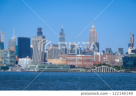 Manhattan skyline viewed from Hoboken. New York, USA. August 25, 2024 Manhattan skyline viewed from Hoboken. New York, USA. August 25, 2024 122140149