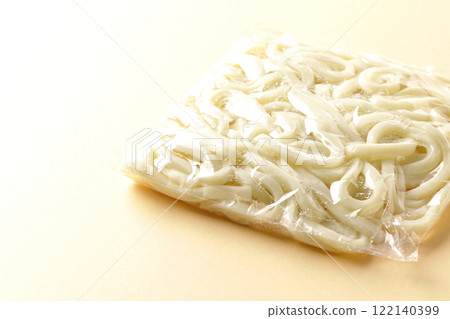 Udon noodles in a bag before boiling Udon noodles in a bag before boiling 122140399