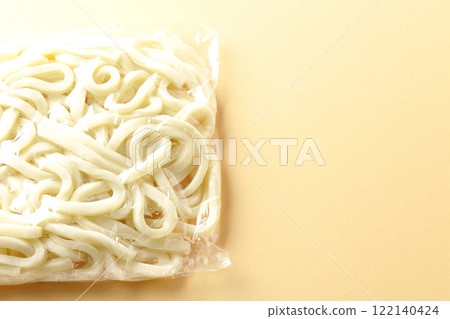 Udon noodles in a bag before boiling Udon noodles in a bag before boiling 122140424