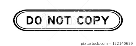 Grunge black do not copy word rubber seal stamp on white background 122140659