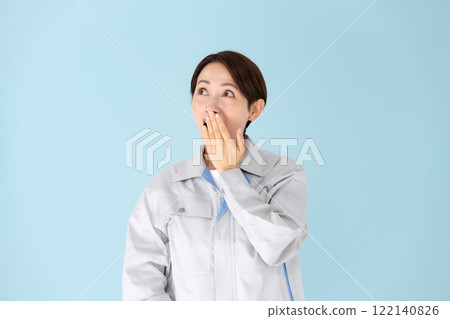 女式工作服驚訝 122140826