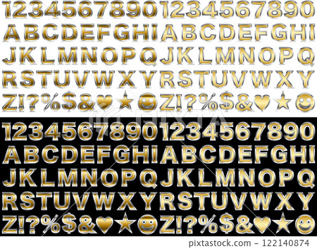 Letter border 2 silver, 1 gold 122140874