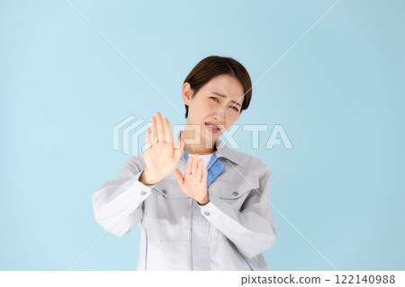 Women in work clothes not allowed 122140988